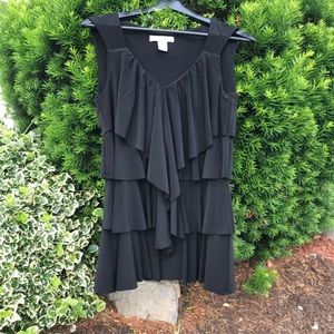 WHBM black sleeveless tunic